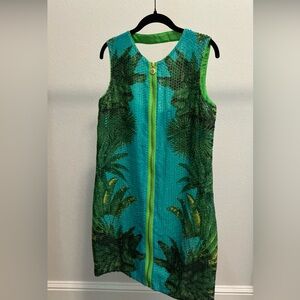 Versace for H&M Green and Blue Midi Dress